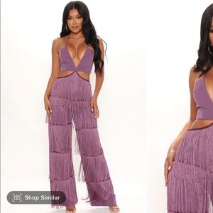 Fashion nova forever fringe jumpsuit